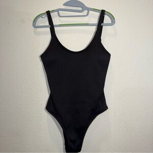 ZYIA Black Ribbed classic one-piece swimsuit One Piece M Med Medium